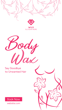 Body Waxing Service Facebook Story Design