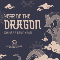 Chinese Dragon Zodiac Instagram Post Design