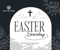 Floral Easter Sunday Facebook Post Design