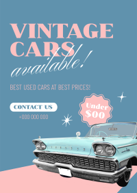 Vintage Cars Available Poster Image Preview