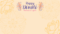 Lotus Diwali Greeting Zoom background Image Preview