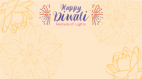 Lotus Diwali Greeting Zoom Background Image Preview