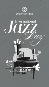 Modern International Jazz Day YouTube Short Design