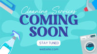 Coming Soon Cleaning Services Facebook event cover Image Preview