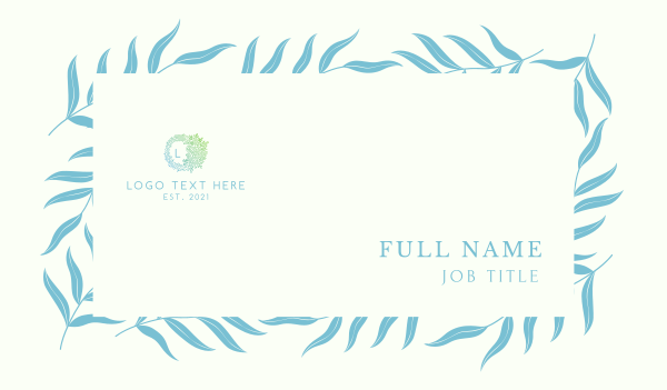 Wispy Leaves Business Card Design Image Preview