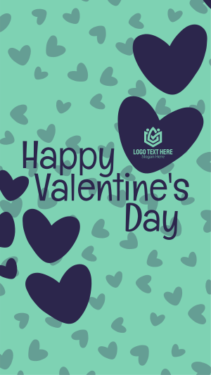 Valentine Confetti Hearts Instagram story