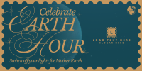 Modern Nostalgia Earth Hour Twitter Post Design