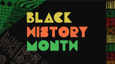 Patterned Black History Facebook event cover Image Preview