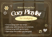 Cozy Comfy Music Postcard Design