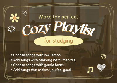 Cozy Comfy Music Postcard Image Preview