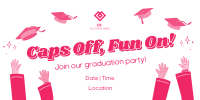 Caps Off Fun On Graduation Party Twitter post Image Preview