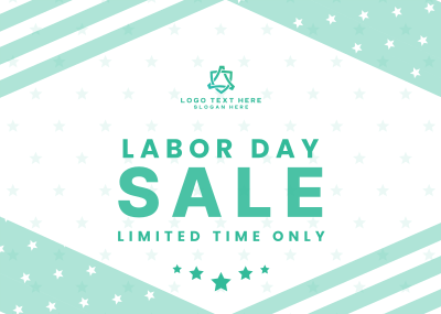 Labor Day Flash Sale Postcard Image Preview