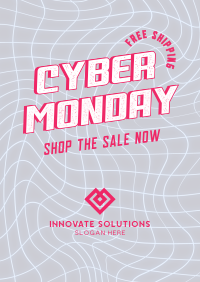 Vaporwave Cyber Monday Poster Image Preview