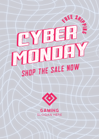 Vaporwave Cyber Monday Poster Image Preview
