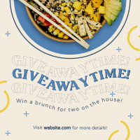 Giveaway Food Bowl Instagram Post Design