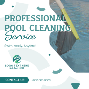 Professional Pool Cleaning Service Instagram post Image Preview