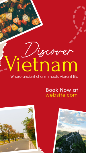 Vietnam Travel Tour Scrapbook Facebook story Image Preview
