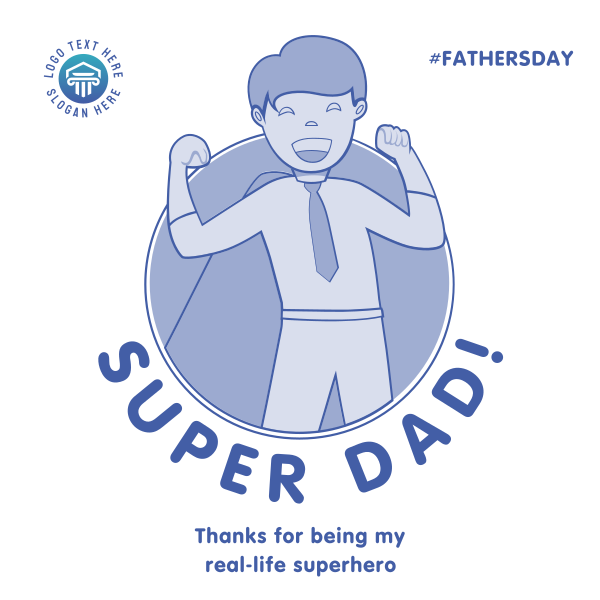 Super Dad Instagram Post Design Image Preview