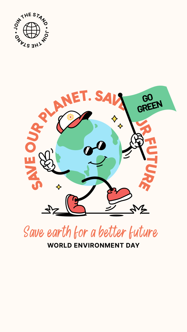 World Environment Day Mascot Facebook Story Design Image Preview