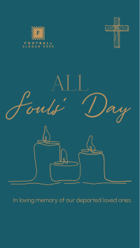 Soul's Day Candle Facebook Story Design