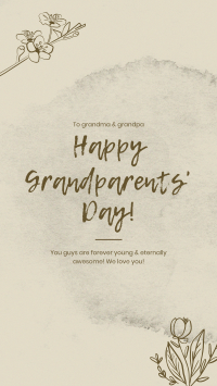 Flower Grandparent's Day Facebook Story Design