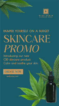 Minimalist Cannabis Skincare Instagram Reel Image Preview