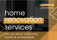 Simple Triangles Home Renovation Postcard Image Preview