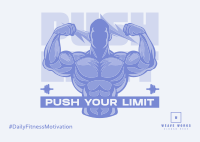 Push Your Limit Fitness Postcard Image Preview