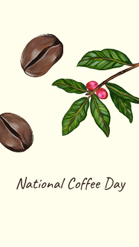 National Coffee Day Illustration Instagram story Image Preview