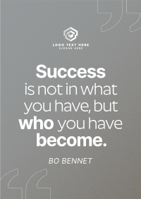 Simple Success Quote Poster Design