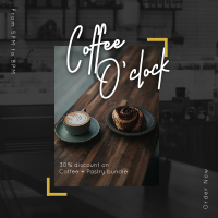 Coffee O'clock Instagram Post Design
