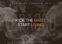 No Tobacco Day Typography Postcard Design