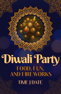 Traditional Diwali Celebration Invitation Design