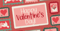 Rustic Retro Valentines Greeting Facebook Ad Design