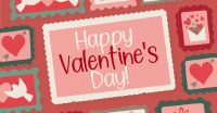 Rustic Retro Valentines Greeting Facebook ad Image Preview