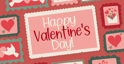 Rustic Retro Valentines Greeting Facebook ad Image Preview