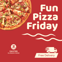 Fun Pizza Friday Instagram Post Image Preview