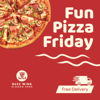 Fun Pizza Friday Instagram Post Image Preview