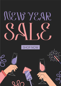 New Year Celebration Sale Flyer Image Preview