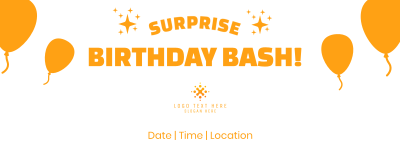 Surprise Birthday Bash Facebook cover Image Preview