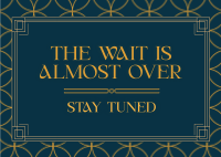 Stay Tuned Art Deco Postcard Image Preview