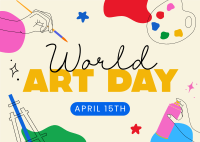 World Art Day Postcard Image Preview