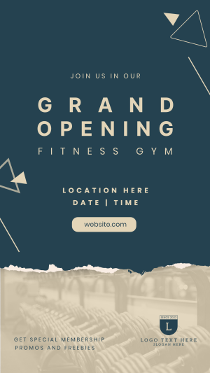 Fitness Gym Grand Opening Facebook story Image Preview