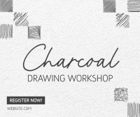 Charcoal Drawing Class Facebook Post Design