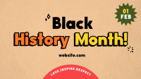 Funky Black History Facebook Event Cover Design