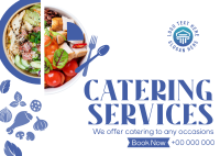 Food Bowls Catering Postcard Design