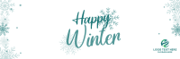 Winter Snowflake Greeting Twitter header (cover) Image Preview