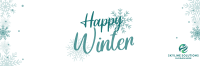 Winter Snowflake Greeting Twitter Header Image Preview