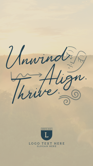 Unwind, Align, and Thrive Instagram story Image Preview