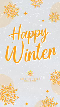 Simple Winterly Greeting Instagram Story Design